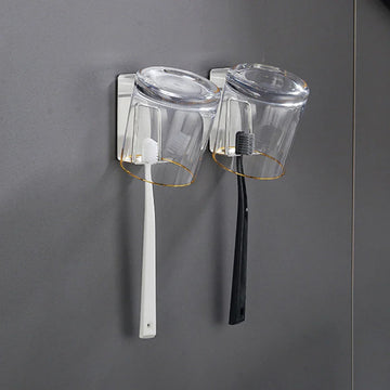 Punch-Free Stainless Steel Toothbrush Holder Hook | Kitchen & Bathroom Organizer